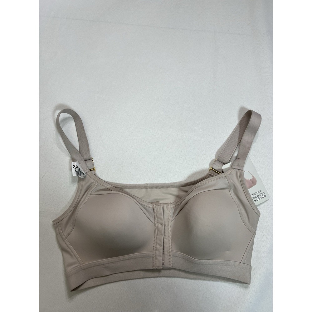 Leonisa Multi/Functional Back Support Posture Corrector Wireless Bra 34B Beige